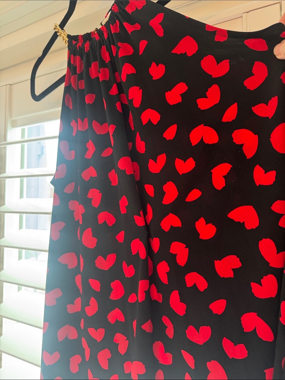 Michael Kors Black Halter Tunic with Red Heart Print - Picture 2 of 7